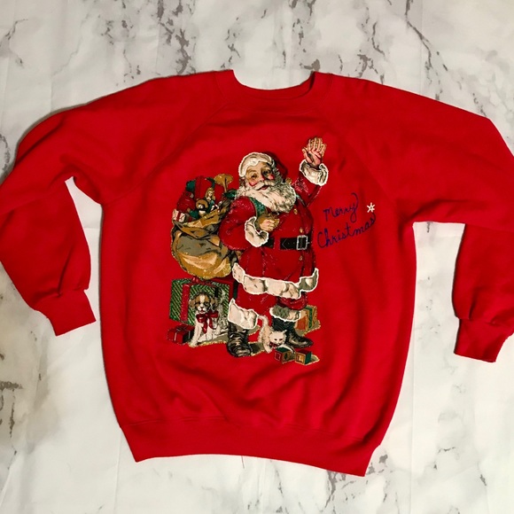 1980’s Vintage Puffy Paint Ugly Christmas Sweater 1980’s Vintage Puffy Paint Ugly Christmas Sweater